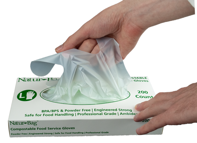 100 Compostable Food Service Gloves Compostable Produce Bags