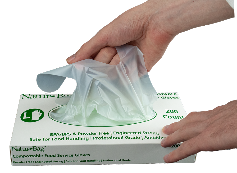 100 Compostable Food Service Gloves Compostable Produce Bags